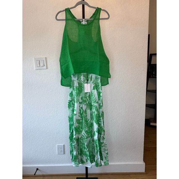 FélicitéSET! Guaze Racer Tank & Smocked Skirt SET